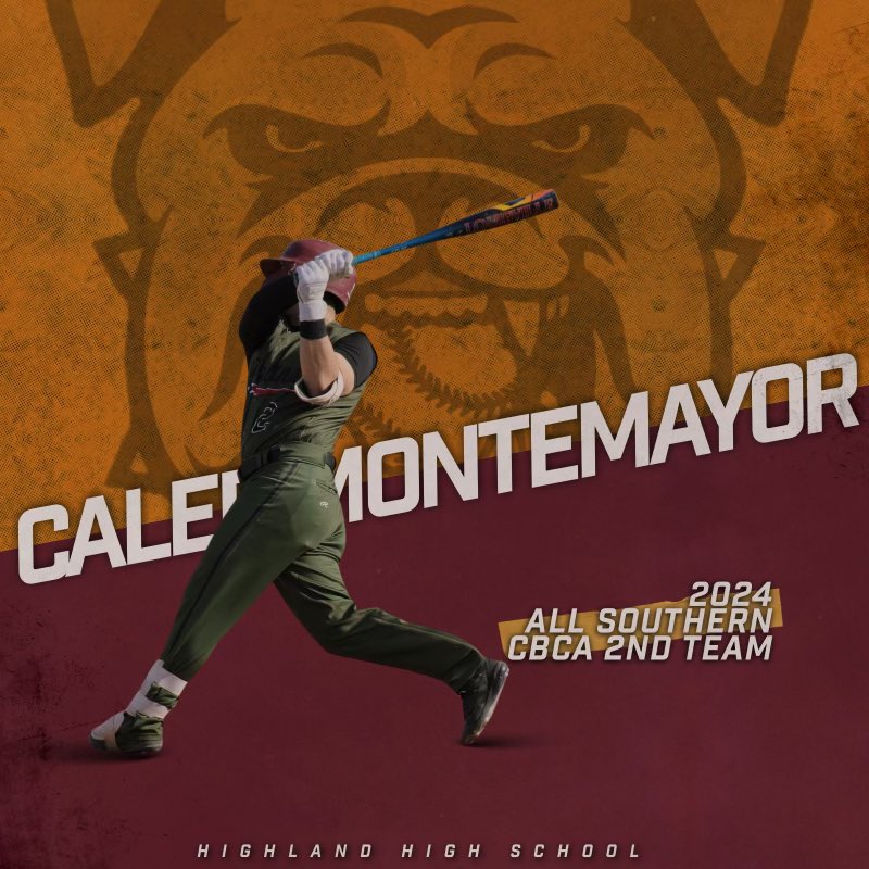 HHS_Bulldogs1's tweet photo. Congratulations 
Class of 2024 #2 Caleb Montemayor 
on being named to the CBCA All CIF Southern Section Division 4 2nd Team https://t.co/W0DzihVSp7