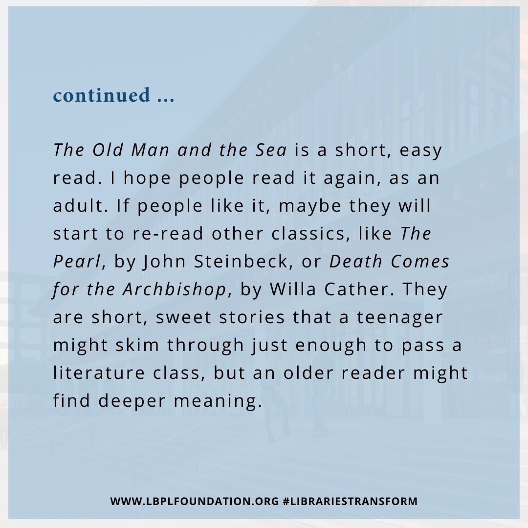 LBPLFoundation's tweet photo. Long Beach City Prosecutor @DougHaubert1 shares his love for "The Old Man and the Sea" by Hemingway! 📚✨ As a father, his literary journey began with bedtime stories. Dive into his story this Father's Day. #LongBeachLeaders #FathersDay  #LiteraryClassics
https://t.co/xLNHRXPmeO https://t.co/A47Bcr2DlY
