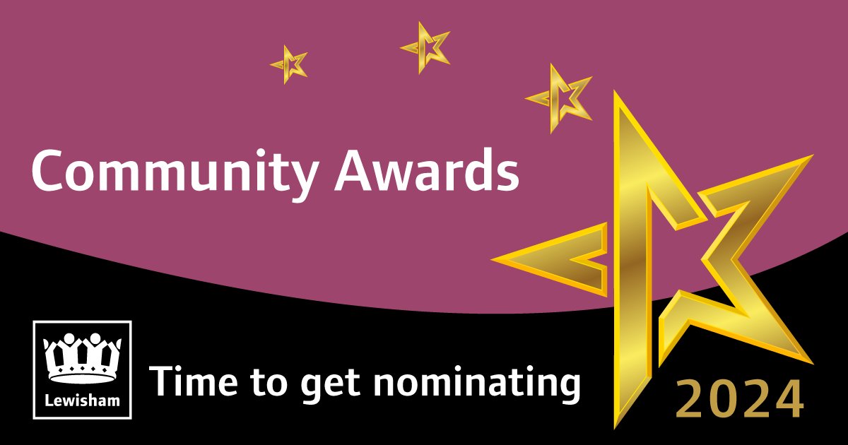 Nominations Now Open for Lewisham’s Community Awards 2024! 

It's Volunteers' Week and time to celebrate our local champions. Nominate in these categories:

🏅Individual
🏅Young Person
🏅Business
🏅Community Group

Nominations close Sunday 8 September 🔗ow.ly/CNwW50Sb1Om