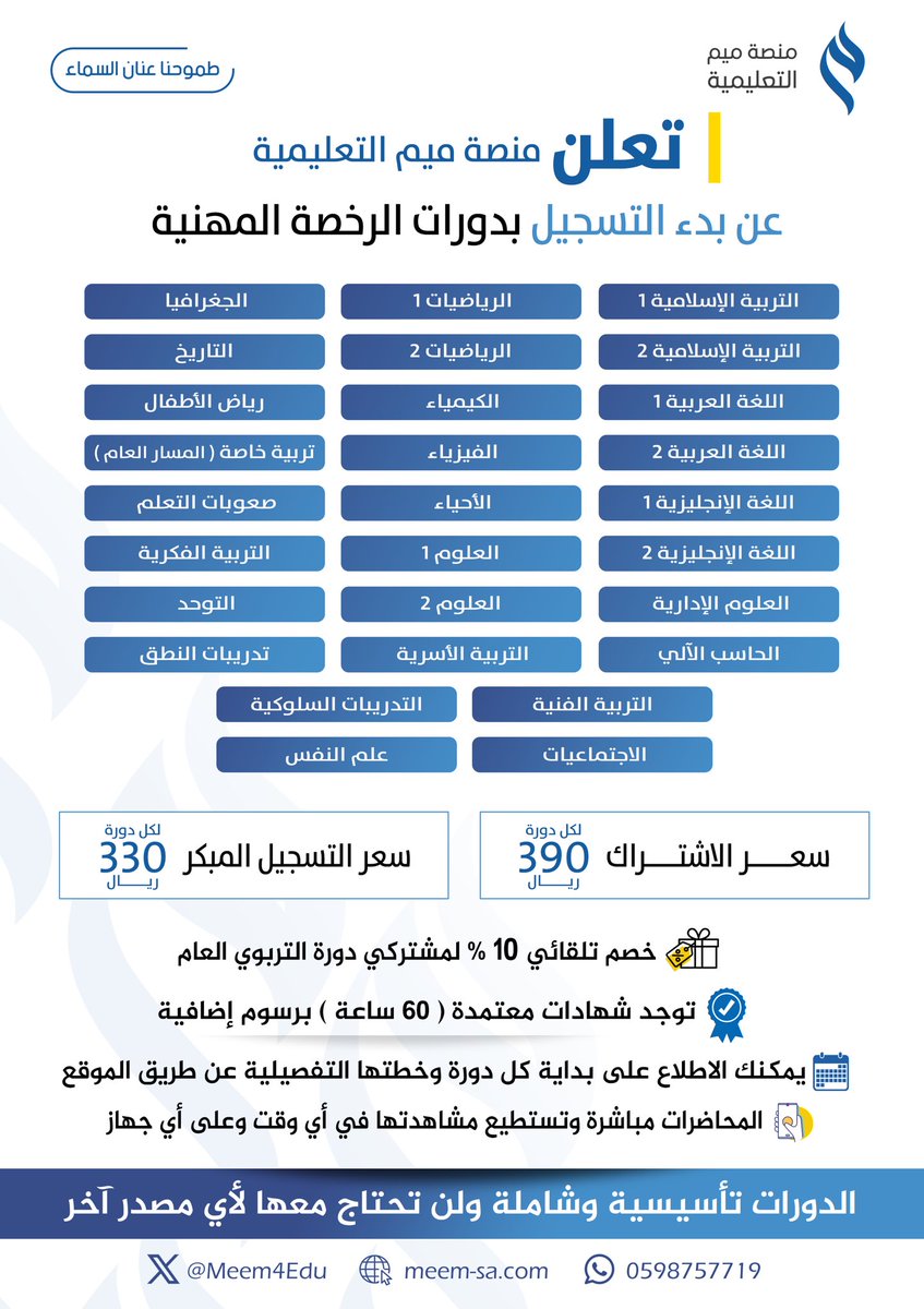 منصة ميم التعليمية tweet media