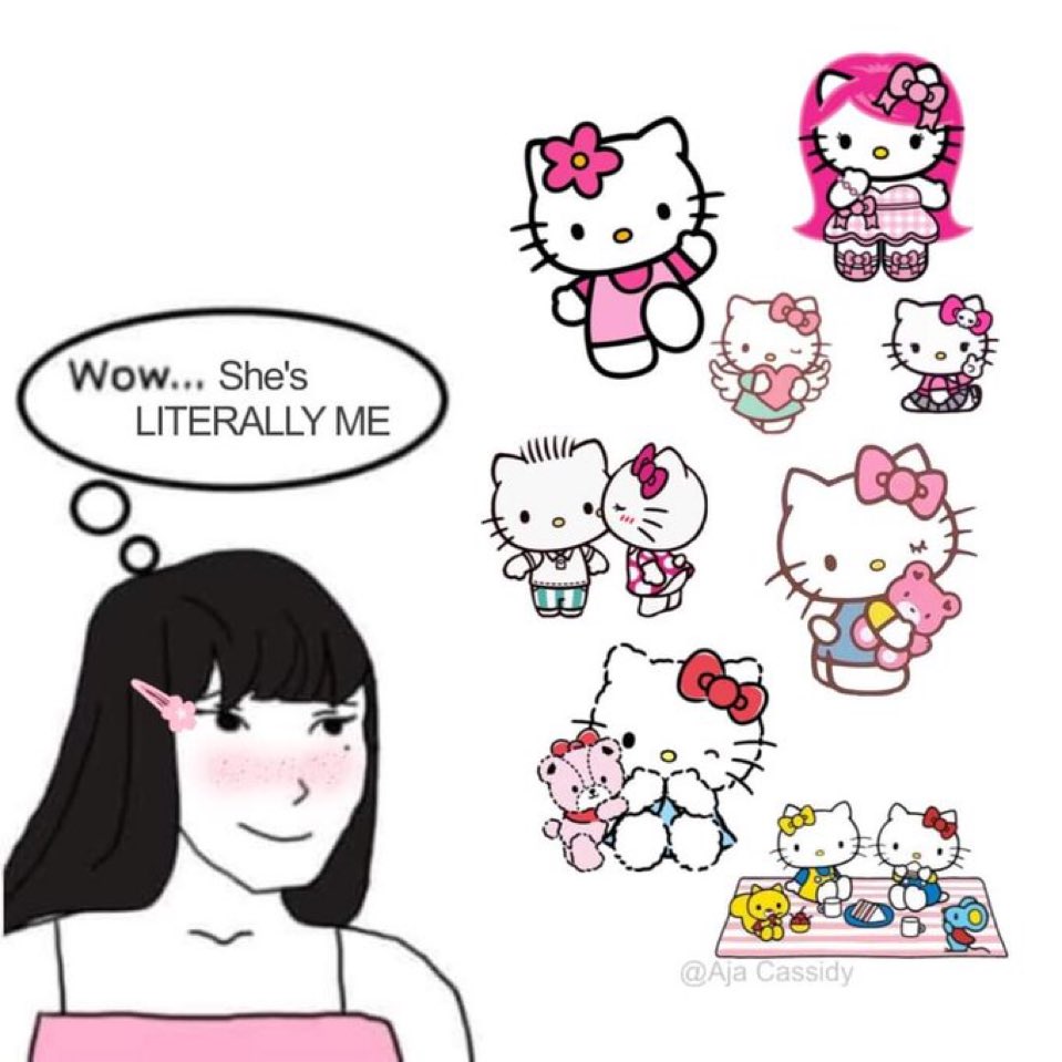 daiIysanrio's tweet photo. she’s literally me https://t.co/4BHOAVIev5
