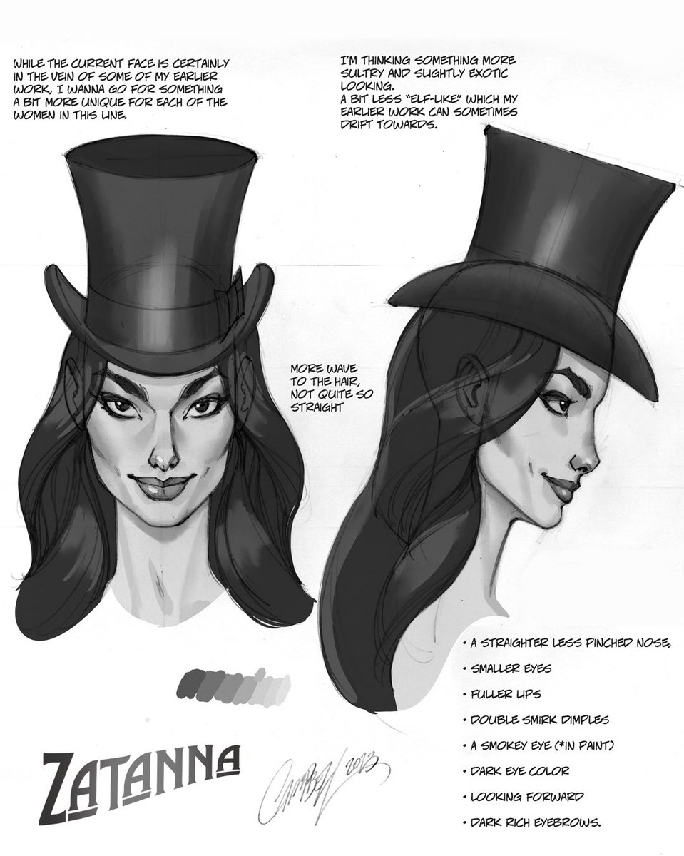 I🪄🎩 I recently that I hadn't shared my upcoming #Zatanna @DCOfficial @mcfarlanetoys Cover Girls statue or any of the behind-the-scenes art that went into the design of this statue. Pre-order here - https://t.co/AtqQZbNSOY 