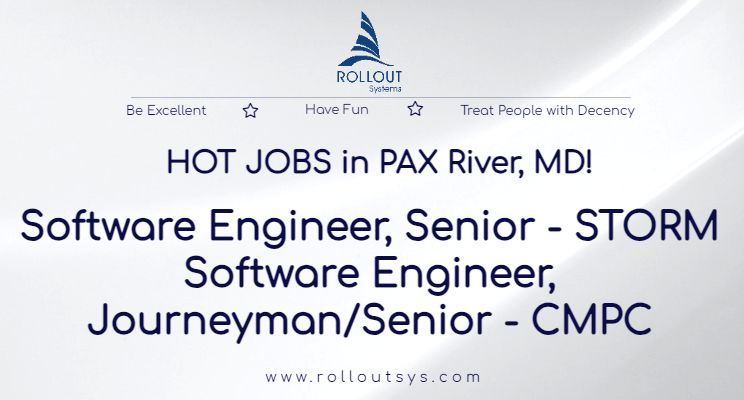rolloutsys's tweet photo. Rollout Systems is searching  for Senior Software Engineers for a customer at NAS Patuxent River, MD.  Journeyman level (3-10 years' experience) is acceptable for the CMPC  engineer position. P
If you're a software engineer looking for a new role, apply today! https://t.co/UrDx616zLF