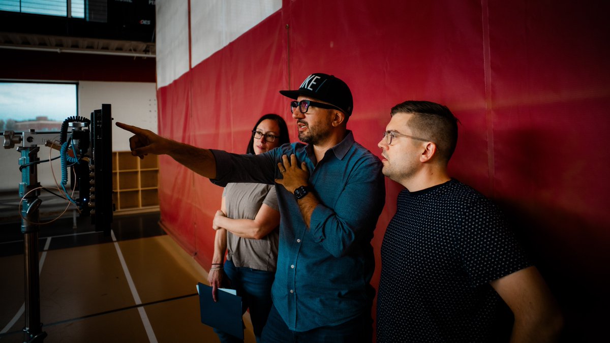 makefilmsco's tweet photo. Can you guess what we are looking at and what we produced for the Lancaster Chamber this year? (Or maybe we were just posing for a band photo? 🤪) We are thrilled to have produced all the videos for tonight's Annual Dinner with Coach K. #LancasterChamber #CoachK https://t.co/V0eMK1f3hG
