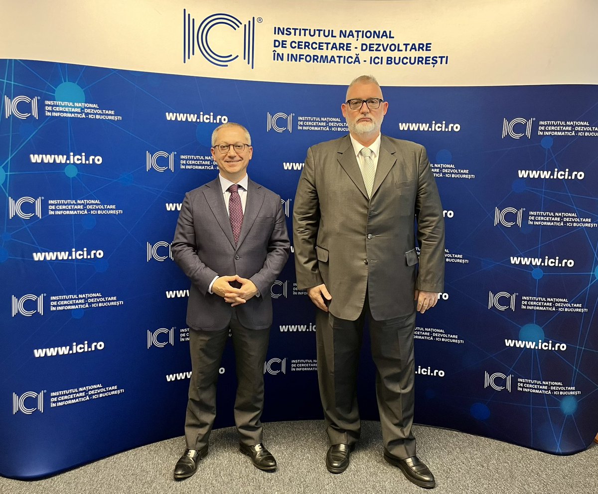 ICIBucharest's tweet photo. ICI Bucharest hosted today, June 6, 2024, the meeting between Victor Vevera , general director of ICI Bucharest, and Luca Tagliaretti , executive director of @Cybersec_ECCC :
https://t.co/EkXvTnvr7X
#ICIBucharest #research #collaboration #cybersecurity #cyberdiplomacy https://t.co/2KGGGIh0JF