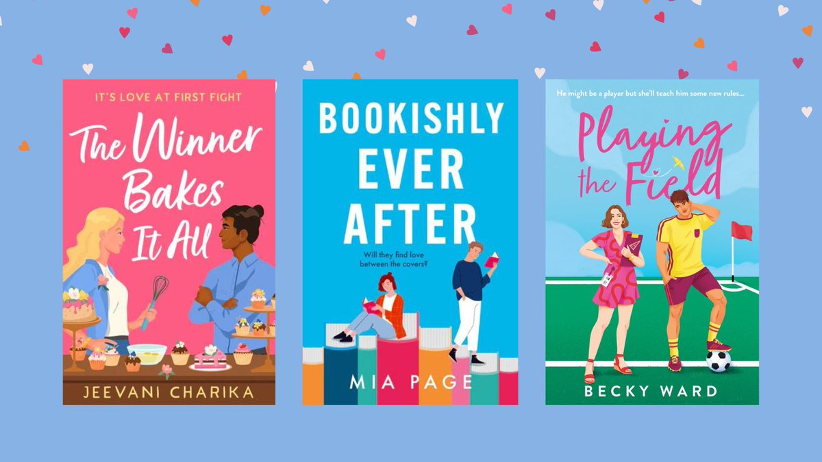 Harper360's tweet photo. Rom-com readers, these new ebooks have enemies-to-lovers, grumpy x sunshine, sports romance and more to satisfy your rom-com cravings! 

#TheWinnerBakesItAll: https://t.co/7E4oGFmrT3

#BookishlyEverAfter: https://t.co/40sdx5VN5R

#PlayingtheField: https://t.co/IgXpTqPJCU https://t.co/c8ZsvjmOeS