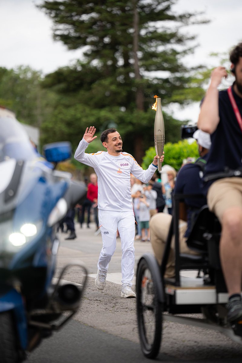 pacofoot's tweet image. Hier, autour de la flamme en Loire Atlantique 🔥 #paris2024 #relaisdelaflamme @Paris2024