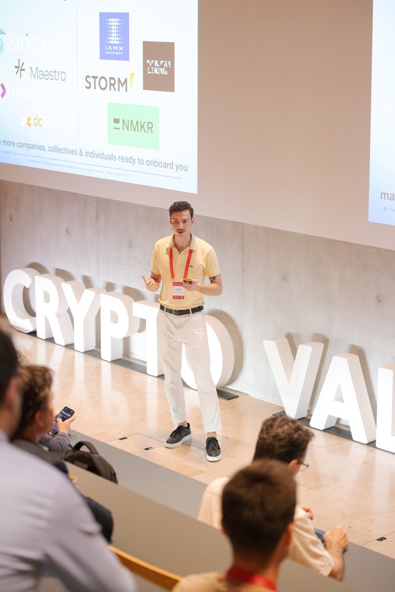Cardano_CF's tweet photo. 🚀 Our Sustainability Lead, @planetmaaz led a masterclass at @thecryptovalley
Alex dove into Cardano's decentralized innovation fund, #ProjectCatalyst, which empowers global blockchain development across the #Cardano ecosystem with more than 1600 proposals funded so far. 
#CVC24 https://t.co/cCVio6VEO5
