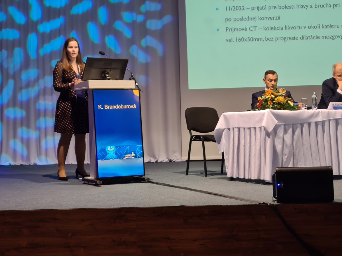 Nová naděje <a href="/Urology_Plzen/">Dept of Urology Plzeň, CZ</a> Karin Brandeburová původem z Košic excelentně reprezentovala naše pracoviště i <a href="/CUS_CLS_JEP/">ČUS #uroczech</a> na konferenci Slovenské urologické společnosti v Nitře zajímavou kazuistikou. Těšíme se na full text v <a href="/CzechUrology/">Czech urology</a> #uroczech