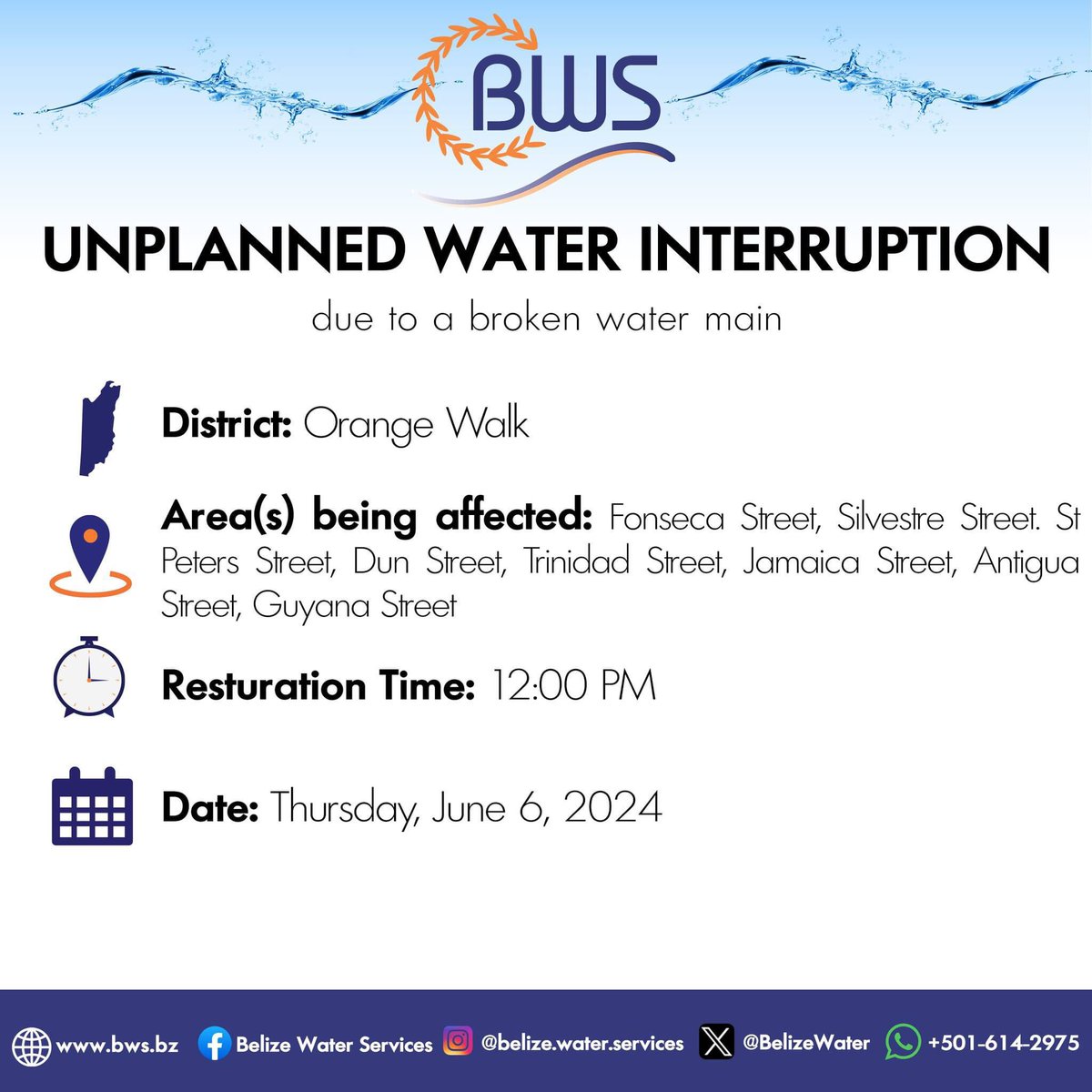 Belize Water Services tweet media