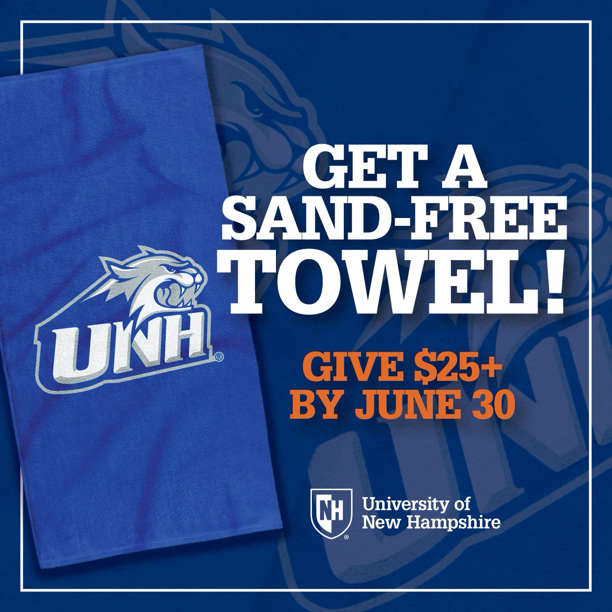 UNH COLA (@unhcola) on Twitter photo Through the month of June, any gift of $25 or more qualifies for a UNH sand-free towel, just in time for summer! Thank you for your consideration!
COLA giving link: Unh.edu/give/cola
<a href="/UofNH/">University of New Hampshire</a> Through the month of June, any gift of $25 or more qualifies for a UNH sand-free towel, just in time for summer! Thank you for your consideration!
COLA giving link: Unh.edu/give/cola
<a href="/UofNH/">University of New Hampshire</a>