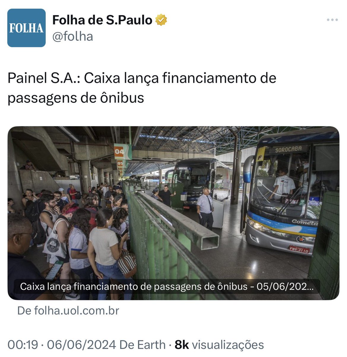 Saímos de “O pobre vai voltar a andar de avião” para financiamento de passagens de ônibus…