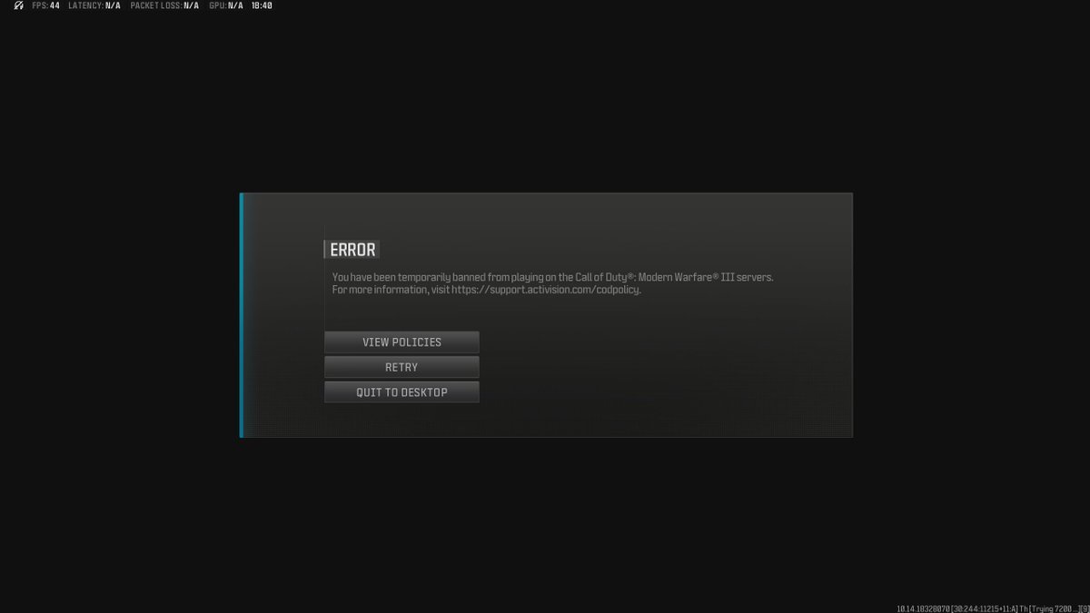 I wanted to start my 10h session like every day and I'm just permanently banned??

. <a href="/Activision/">Activision</a> <a href="/ATVIAssist/">Activision Support</a> <a href="/ATVI_AB/">Activision Blizzard</a>  what is going on? please help this game is my life..