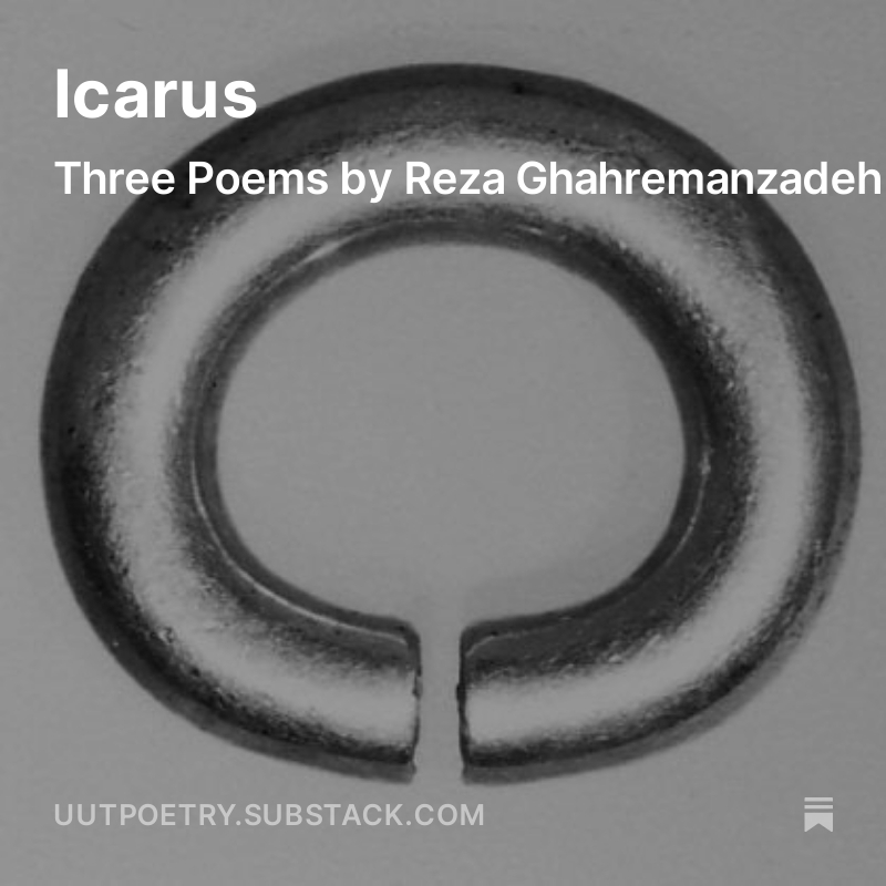 brookslampe's tweet photo. I am excited to begin (again) to publish the work of other poets. Today, we have three poems by Reza Ghahremanzadeh.  #poetry 
https://t.co/gd1LVoanW7.  . https://t.co/1ObQnVY5vl