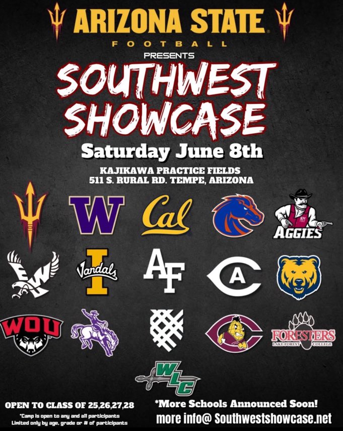 I will be attending the Southwest showcase on June 8th!! <a href="/CoachDixonDBs/">Travis Dixon</a> <a href="/coachflory/">Coach Flory CSCS</a> <a href="/CoachPTBarrett/">Parker Barrett</a> <a href="/Husky_Football7/">HamiltonHuskyFootball</a>