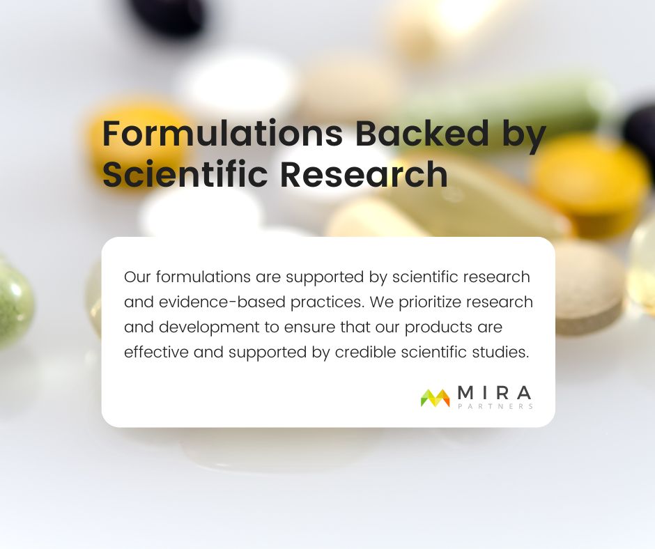 MIRAPartners's tweet image. Science is at the heart of everything we do! 🔬 From inception to production, we prioritize research and development to ensure that our products deliver real results supported by credible scientific studies. 

#ScienceBased #ResearchDriven #Wellness