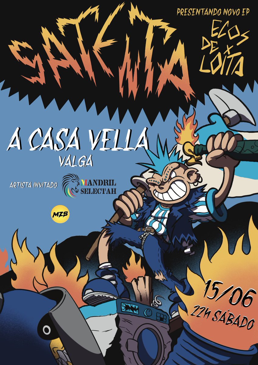 A CASA VELLA 🔥

Primeira data de presentación do noso novo EP Ecos de Loita.

Será o sábado 15 de xuño e non podía ser noutro lugar que no bar A Casa Vella