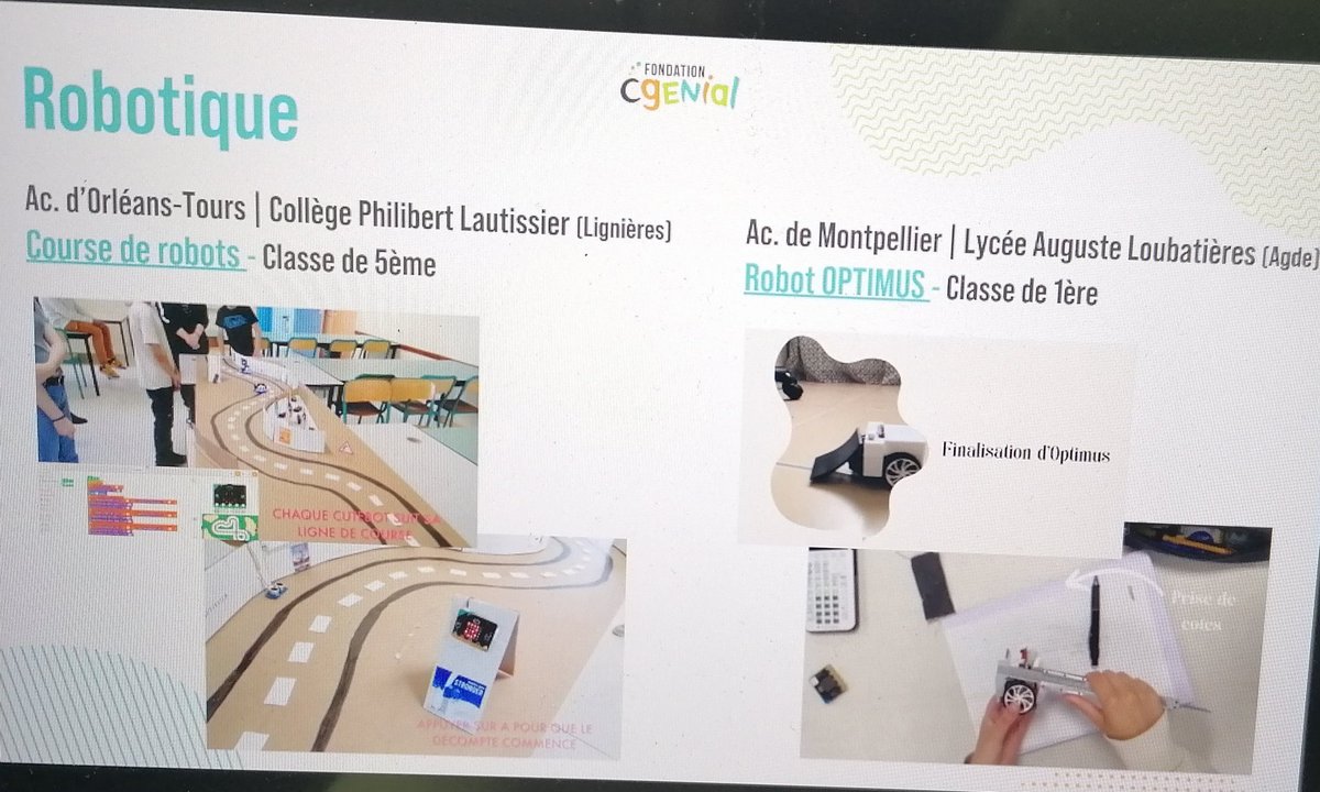 Technologie_ot's tweet image. Les élèves de l&apos;@ac_orleanstours sont à l&apos;honneur au palmarès du concours #YesWeCode 2024 de la @Fond_CGenial 🎉
Bravo pour le travail et l&apos;investissement de tous !
#programmation #microbit #félicitations