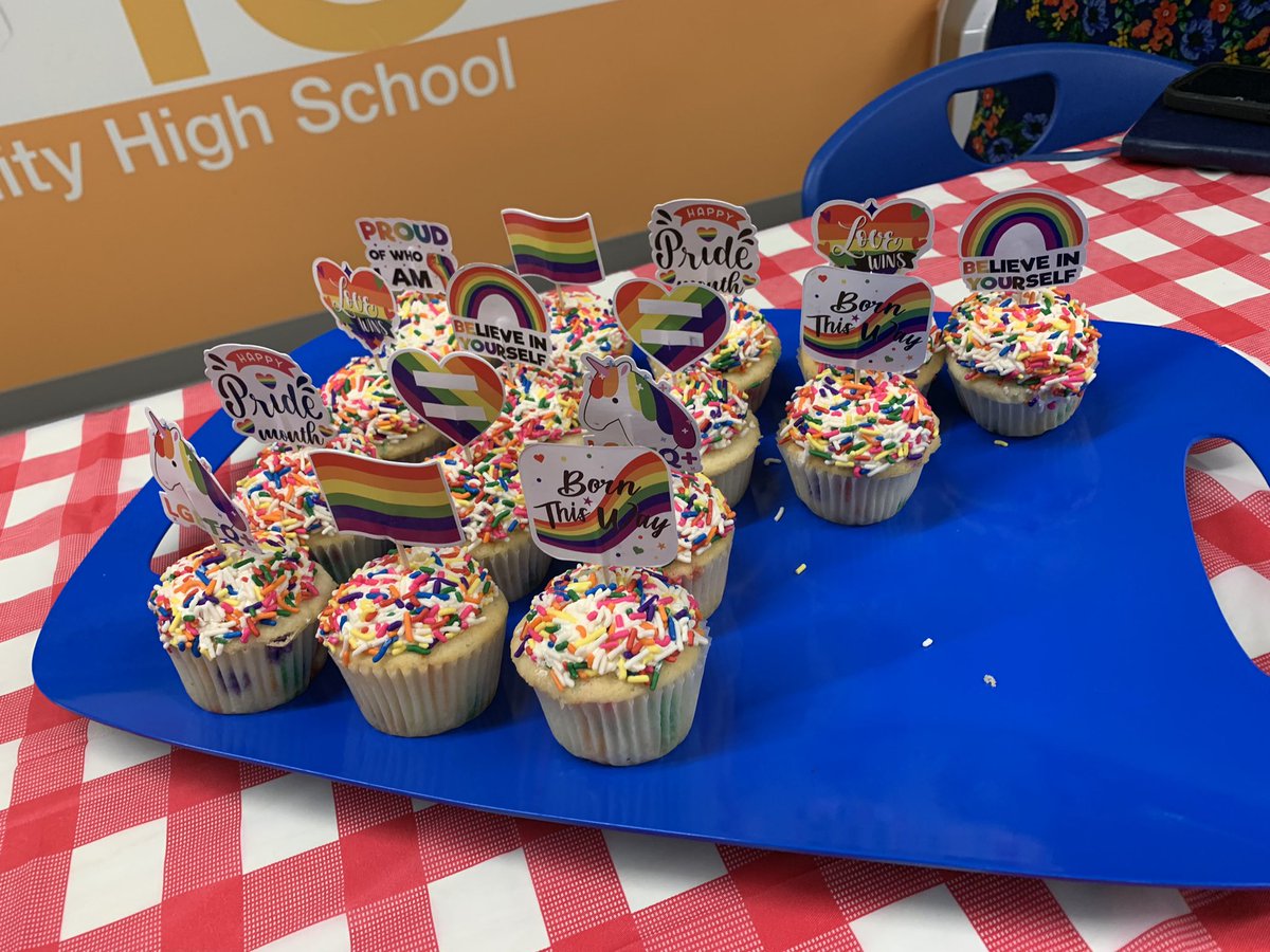 ACHS doing a little celebrating of Pride Month with something sweet. #ACHSPride