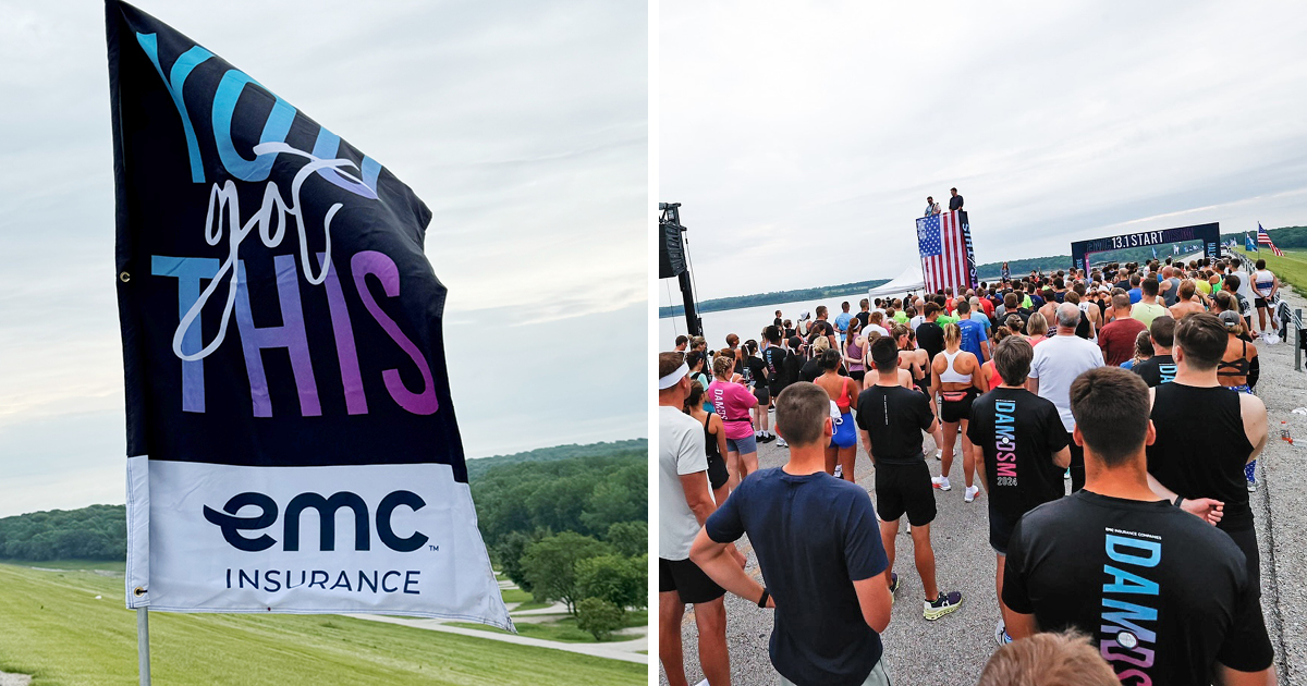 EMCInsurance's tweet photo. Congratulations to the 4,100+ individuals (including 50 EMC team members) who participated in the 2024 EMC Dam to DSMโan epic half-marathon race stretching from the Saylorville Dam to downtown Des Moines ๐๐
#EMCInsurance #Keepinginsurancehuman #letsdothis #emcdamtodsm #DamtoDSM https://t.co/jdNBcisGMV