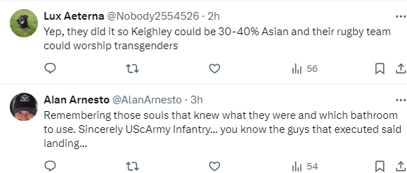 How absolutely disgraceful that a <a href="/Cougarmania/">Keighley Cougars</a> post remembering the fallen of D-Day is hijacked by bigots.  Shameful.   The heroes on D-Day helped win a war against fascism, now it is our responsibility to end the culture wars and let people be.