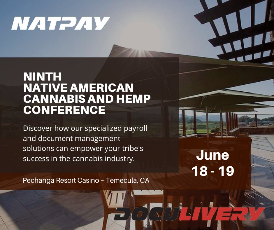 Native American tribes in the cannabis industry, take your business to the next level with NatPay!

The Ninth Native American Cannabis &amp; Hemp Conference is coming up, and NatPay will be there to help you navigate the payroll and financial aspects of your cannabis operation.