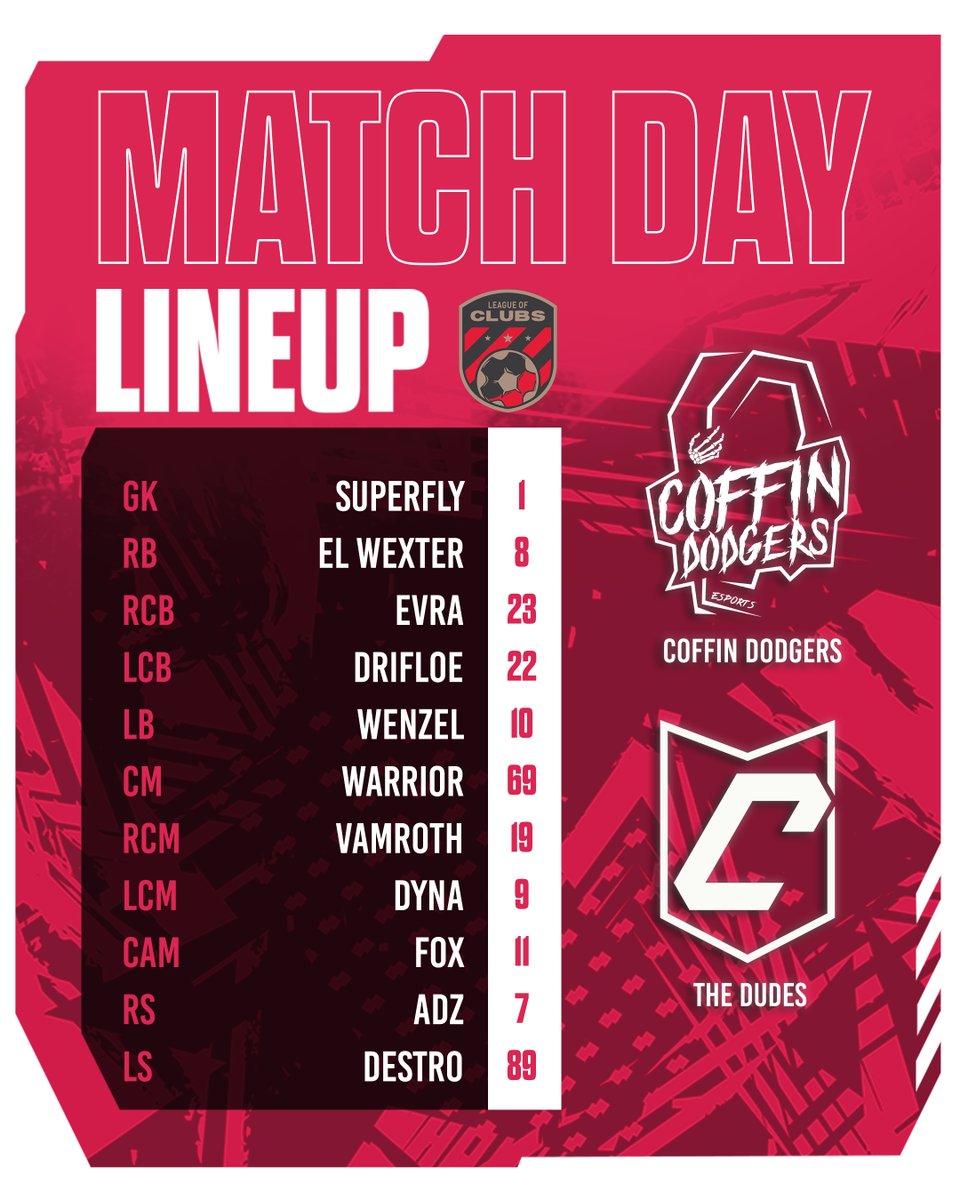 Matchday 2 kicks off tonight at 20:45 BST against The Dudes.

Follow the action over on YouTube from 20:00
youtube.com/@FoxSakeGG