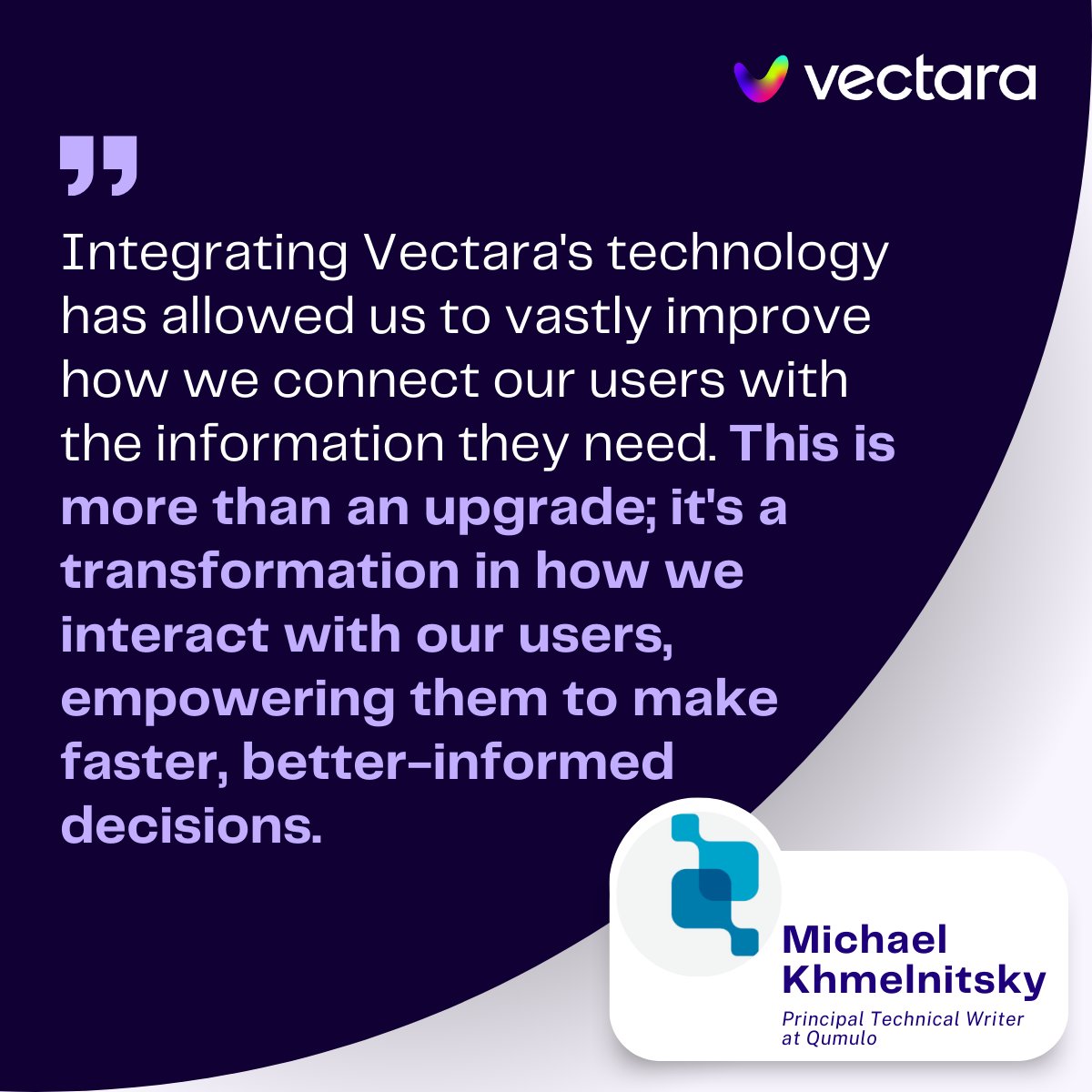vectara's tweet photo. We’re thrilled to announce that @Qumulo has significantly enhanced its platform with the power of Vectara’s Generative AI! 🎉
Delivering:
▪️ Advanced Conversational AI
▪️ Enhanced Search
▪️ Scalable Integration
👉 For more details, visit https://t.co/FOGMAuOdN3
#VectaraPartners https://t.co/06Eoh3I86B