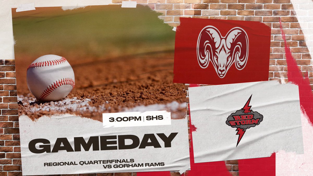 redstorm_sports's tweet photo. βΎGAMEDAYβΎ
Red Storm host Gorham in quarterfinal play today at 3:00PM
#GOSTORM #STORMBASEBALL https://t.co/3C9NqC7h2C