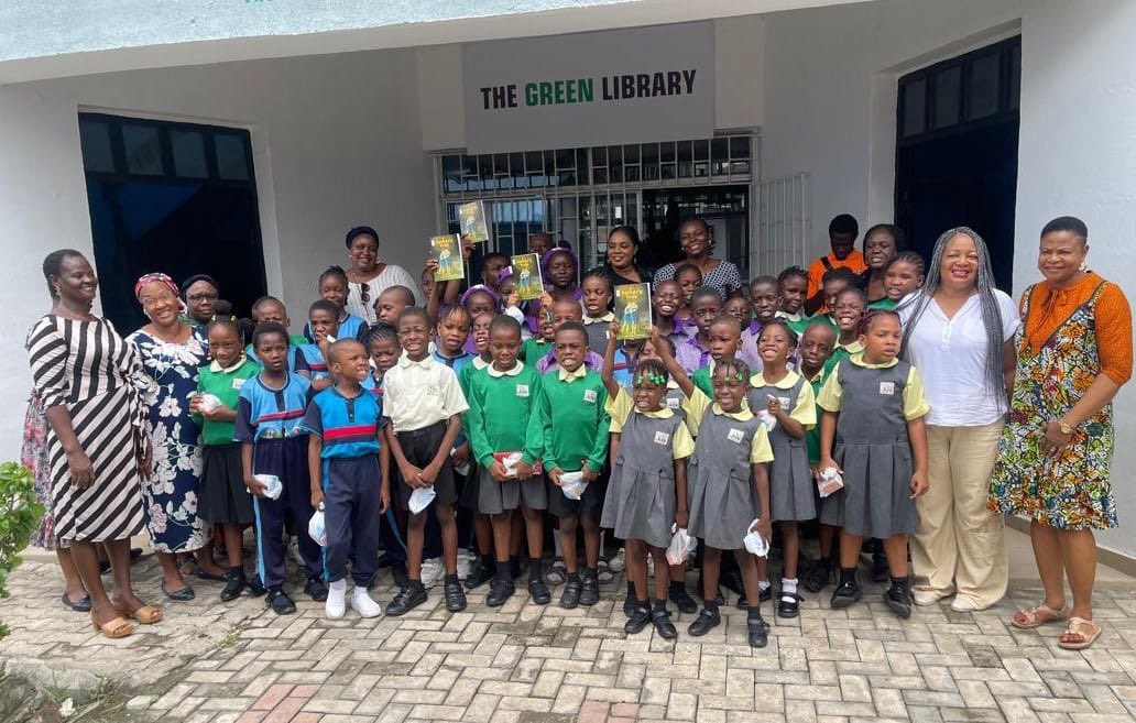 Librarygovng's tweet photo. Our Lagos Branch Commemorates World Environment Day in collaboration with @ZODML. This year theme: "Land Restoration, Desertification and Drought Resilience" The event was held at the Green Library where school children were tutored on healthy environmental practices. https://t.co/KRPWNZWtKA