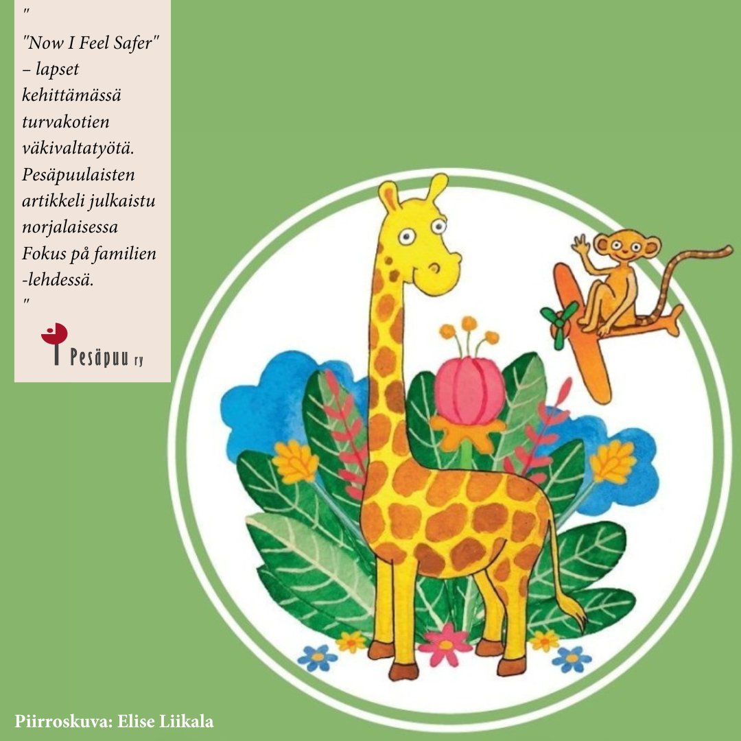 <a href="/THLorg/">THL</a> Pesäpuulta tilaama satukirja "Mainio ja Zataar" on yksi työväline lasten kokemusten tavoittamiseen. #Pesäpuu'laisten artikkeli kehittämistyöstä julkaistu norjalaisessa Fokus på familien -lehdessä 👉🏼 idunn.no/doi/abs/10.182…