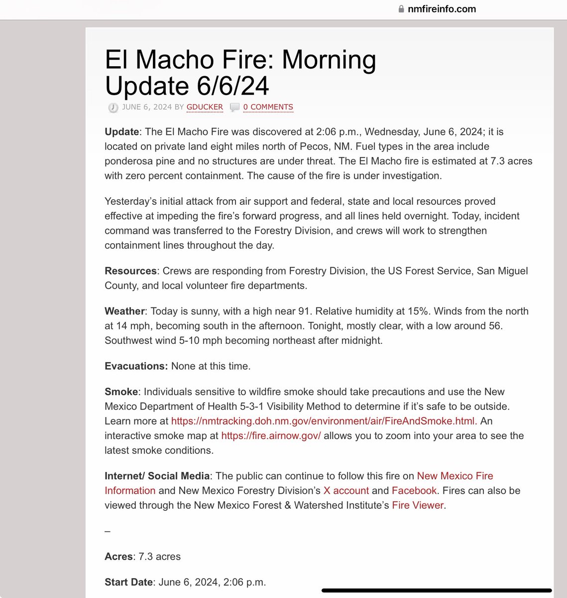 Bewickwren's tweet photo. NM State Forestry update on #ElMachoFire
#NMFire
π₯π₯π₯ https://t.co/JRa4oUkXq1