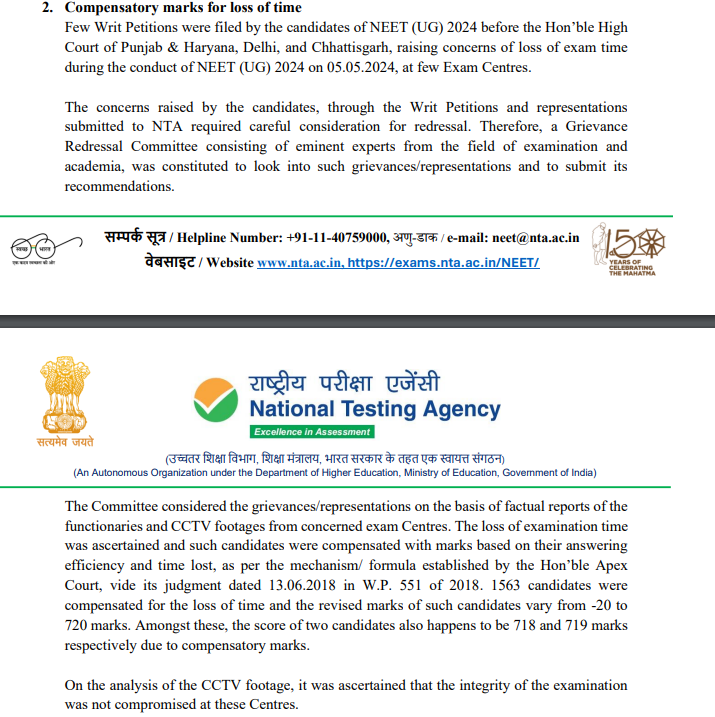 Mrinal033's tweet photo. @NTA_Exams Please remove all 1563 candidates and create a fresh score card for all other candidates WITHOUT grace numbers PAN India to understand the exact impact on all other categories .. let all candidates reconfirm their score with no grace numbers ... #RemoveNormalization https://t.co/TAEAi8qJvi