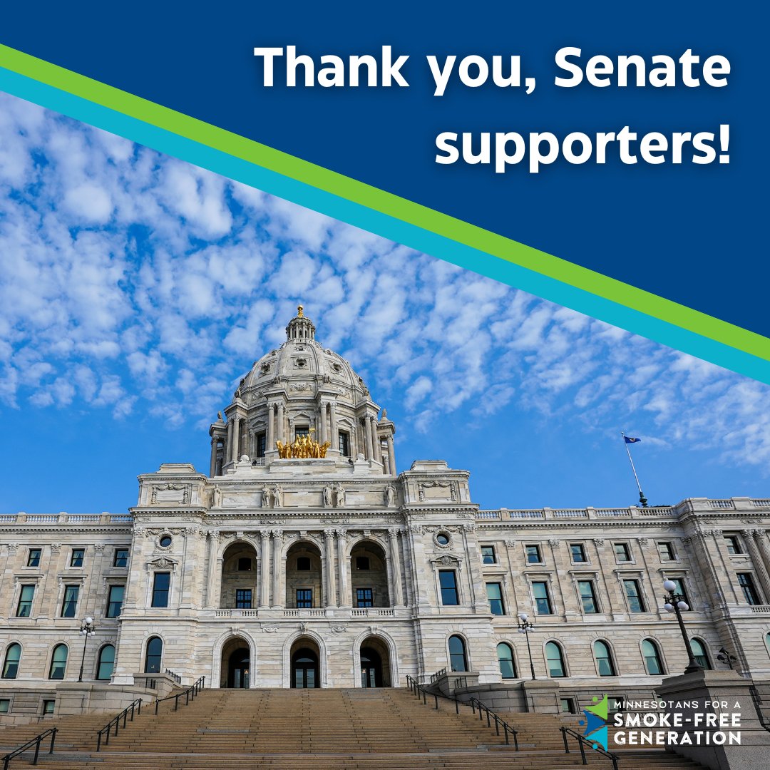 Thank you to the senators who supported efforts to end the sale of flavored tobacco in Minnesota! The battle isn't over yet, and we won't stop pushing for a better, smoke-free future for our youth. #KeepLungsLoud #FlavorsHookKidsMN