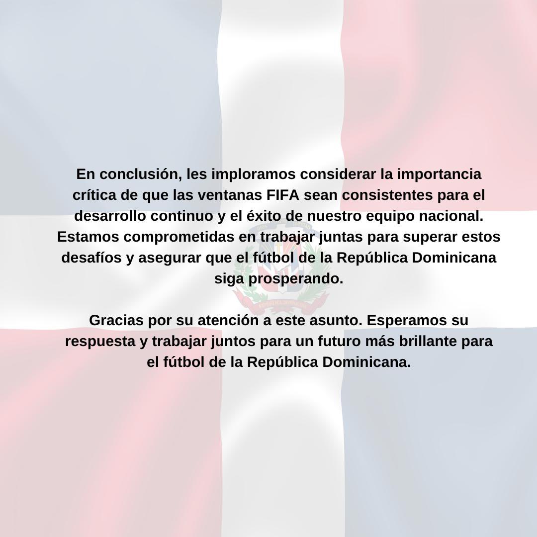 luciamarte90's tweet photo. COMUNICADO OFICIAL 🚨 SELECCIÓN FEMENINA ABSOLUTA DOMINICANA DE FÚTBOL 🇩🇴 https://t.co/Px64dIich4