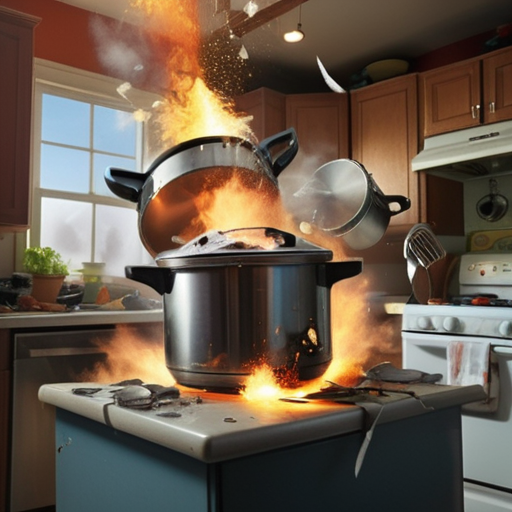 Larry63204614's tweet photo. Theta Network EdgeCloud AI Image Generator
Try for Free: Go to ThetaEdgeCloud dot com and click on AI Showcase to try the image generator.
prompt: Pressure cooker exploding like a bomb in the kitchen.
#cooking #pressurecooking #smartpot #digitalart