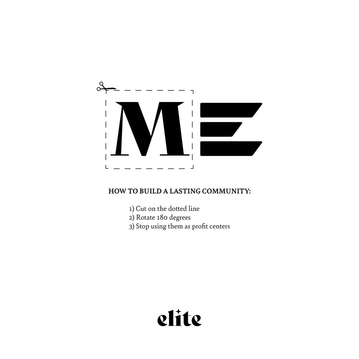 Even though the acronym for <a href="/MarketElites/">Market Elites</a> happens to be ME that is the opposite of the goal. 

WE will do and build this together.