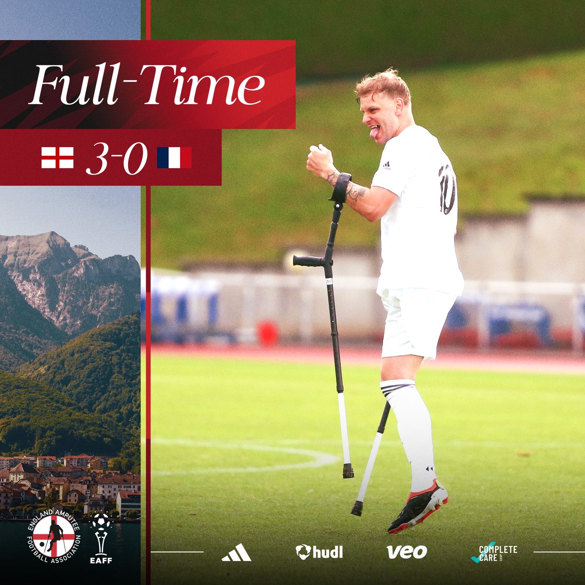 𝐓𝐡𝐫𝐨𝐮𝐠𝐡 𝐭𝐨 𝐭𝐡𝐞 𝐒𝐞𝐦𝐢-𝐅𝐢𝐧𝐚𝐥𝐬 𝐢𝐧 𝐬𝐭𝐲𝐥𝐞 👏

Jamie Tregaskiss’ beautiful long-range strike adds to first-half goals from Helder Silva and Rhyce Ramsden to send England through with a 3-0 victory over hosts France.

#EAFAFamily | #UnstoppableTogether