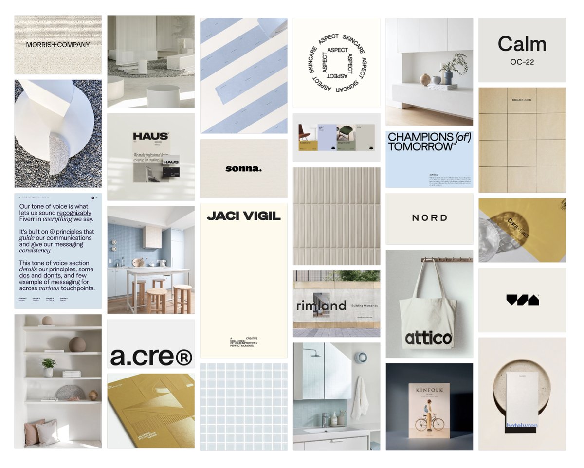 An easy breezy moodboard du jour for our newest client, a Vancouver interior design studio in need of a brand refresh ↓