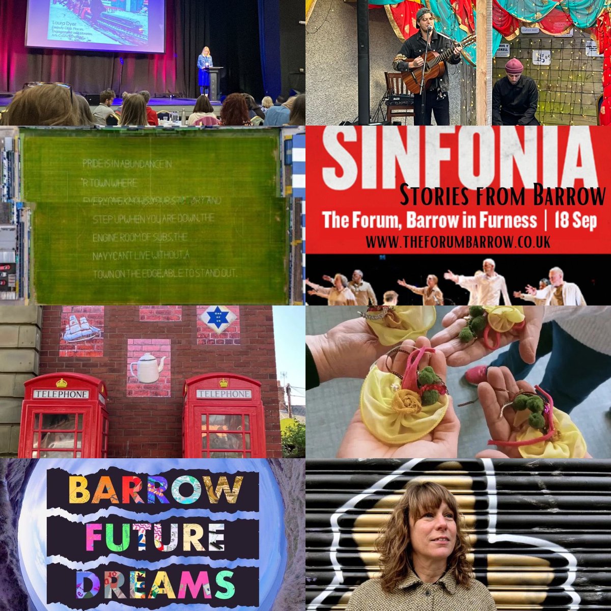 BarrowFull (@barrowfull) on Twitter photo 7 things from this week: Hosting ACE CPP Gathering; Painting giant poetry <a href="/BarrowAFC/">Barrow AFC</a>; hearing stories from older Barrovians; Celebrating Dave Myers & Peggy Braithwaite in phone boxes; Make/Do/Mend workshop; artists Milly, Rich & Sarah working with local people on Barrow Dreams 7 things from this week: Hosting ACE CPP Gathering; Painting giant poetry <a href="/BarrowAFC/">Barrow AFC</a>; hearing stories from older Barrovians; Celebrating Dave Myers & Peggy Braithwaite in phone boxes; Make/Do/Mend workshop; artists Milly, Rich & Sarah working with local people on Barrow Dreams