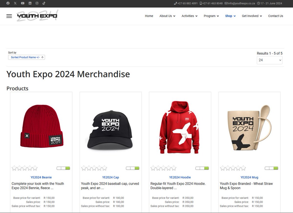 youthexpoza's tweet photo. Our Youth Expo Online Shop will be closing on the 7 June 2024, tomorrow. So place your orders while it's open.     

https://t.co/iUDmRkjQDd 

#youthexpo2024 #onlineshopping https://t.co/5IJK9iyHbB