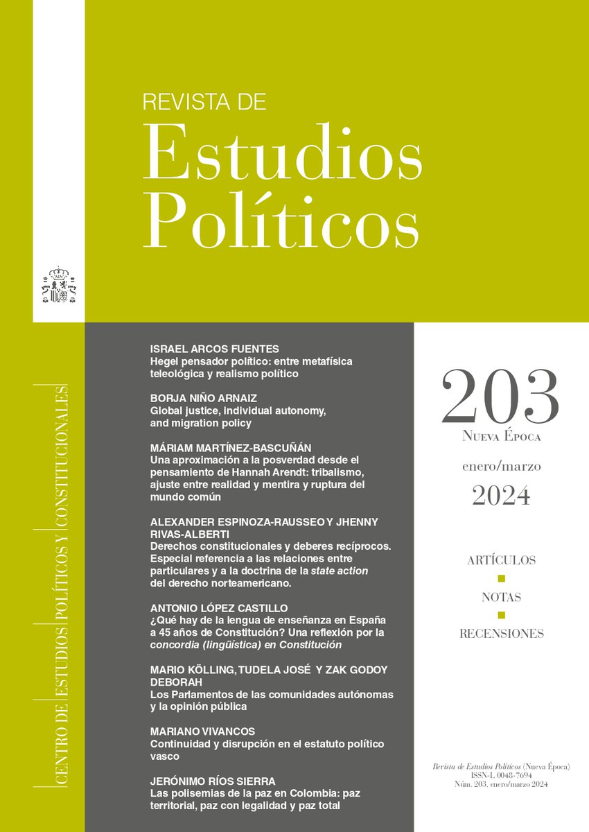 Revista de Estudios Políticos tweet media