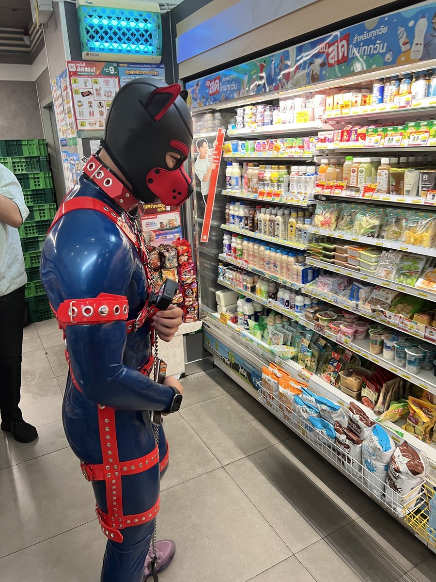 AnubisPupDrake's tweet photo. Sorry to scare a young lady🤣But it just really feels so good to be yourself. 
And a cute pup trying to buy alcohol but got refused 3 times in 711🥹 https://t.co/eTOZ0qxzyB