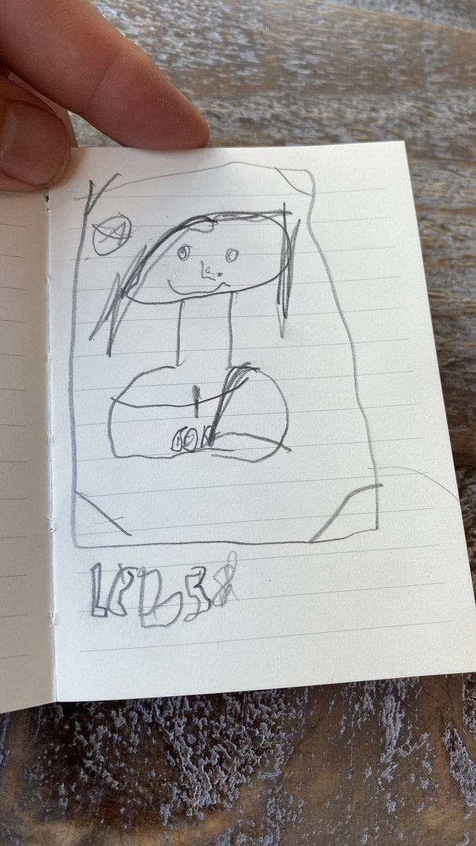 My son drew the Mona Lisa Lol - artist of the year lol