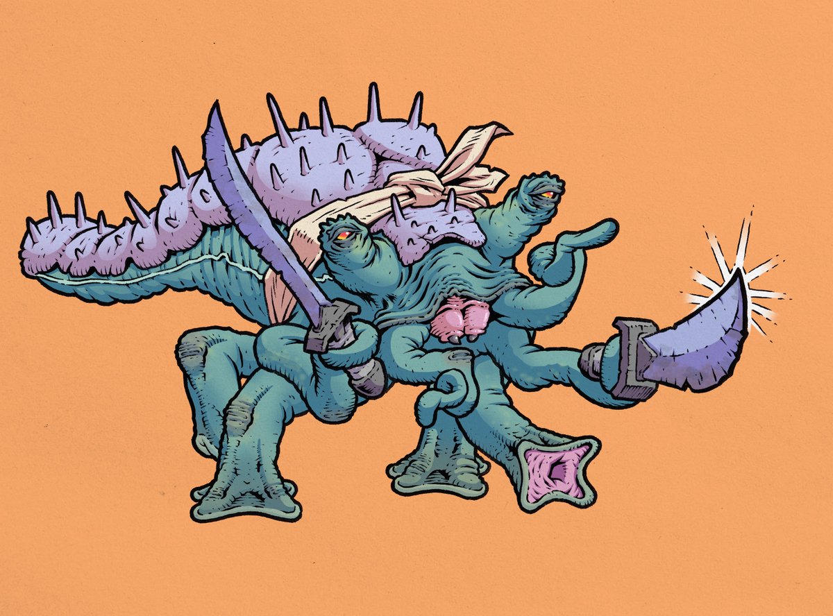 My take on one of <a href="/thegnarlyghost/">Drew Shields (Commissions Open)</a> 's great, recently posted sci-fi creature/character designs that I particularly liked.
#scifiart #creaturedesign