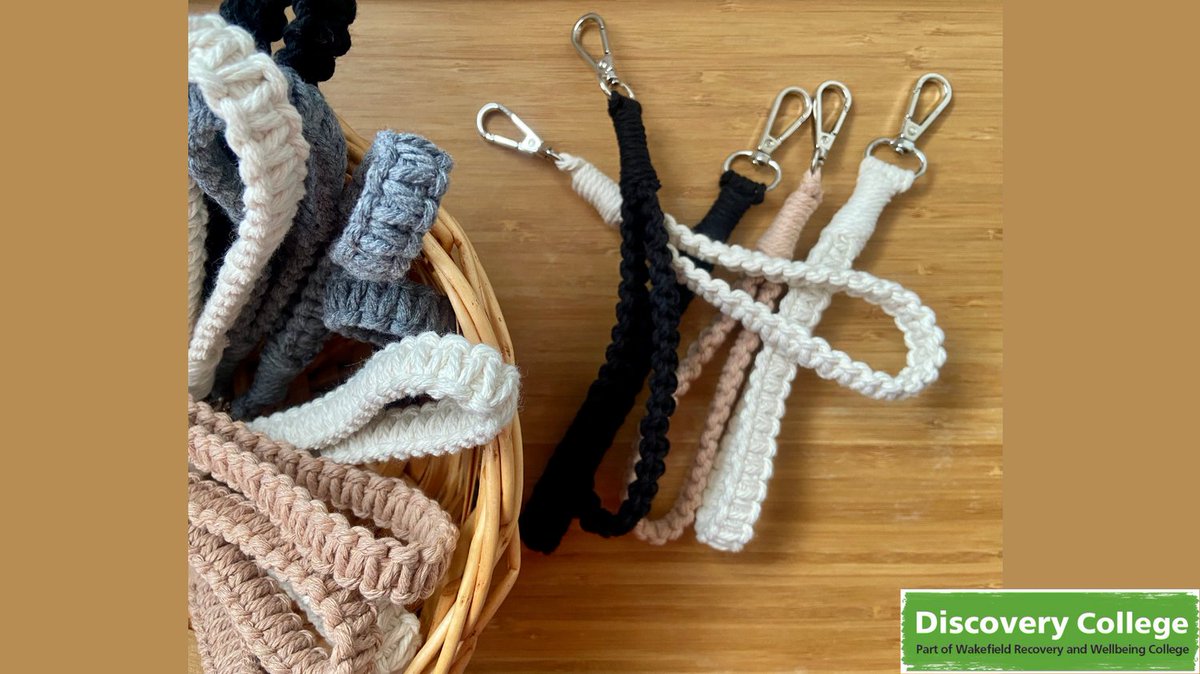 WakefieldDC's tweet photo. Learn to Macrame. Join us on 15th of July- 1pm-3pm @ Prosper House
Enrol today via the website or: 
wakefielddiscoverycollege@swyt.nhs.uk  Or call/email on 01924 316946. https://t.co/scHugvpTMz