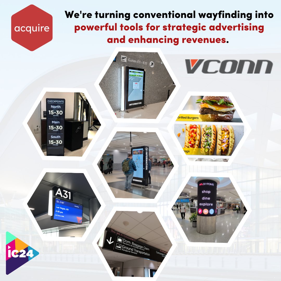 acquiredigital's tweet photo. ⏰ The countdown to #InfoComm2024 is over! 📍 Join Acquire Digital &amp; Vconn at Booth W2759 as we unveil the wayfinding future, today. Don’t miss tech that transforms. 🚀

#FutureReady #WayfindingTech https://t.co/7ydR6WoH93
