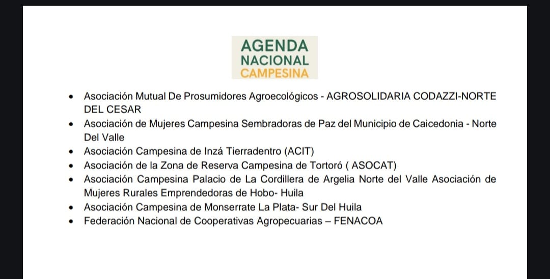 campoenjuntanza's tweet photo. Por incumplimiento de acuerdos con gobierno, inejecución presupuestal, implementación reforma agraria e inoperancia entidades tema campesino @campoenjuntanza Luz Perly Córdoba 
@agendanacionalc convoca sus organizaciones de base  a movilizarse #GRANPARONACIONALCAMPESINO #Alacalle https://t.co/YTlRDUolMt