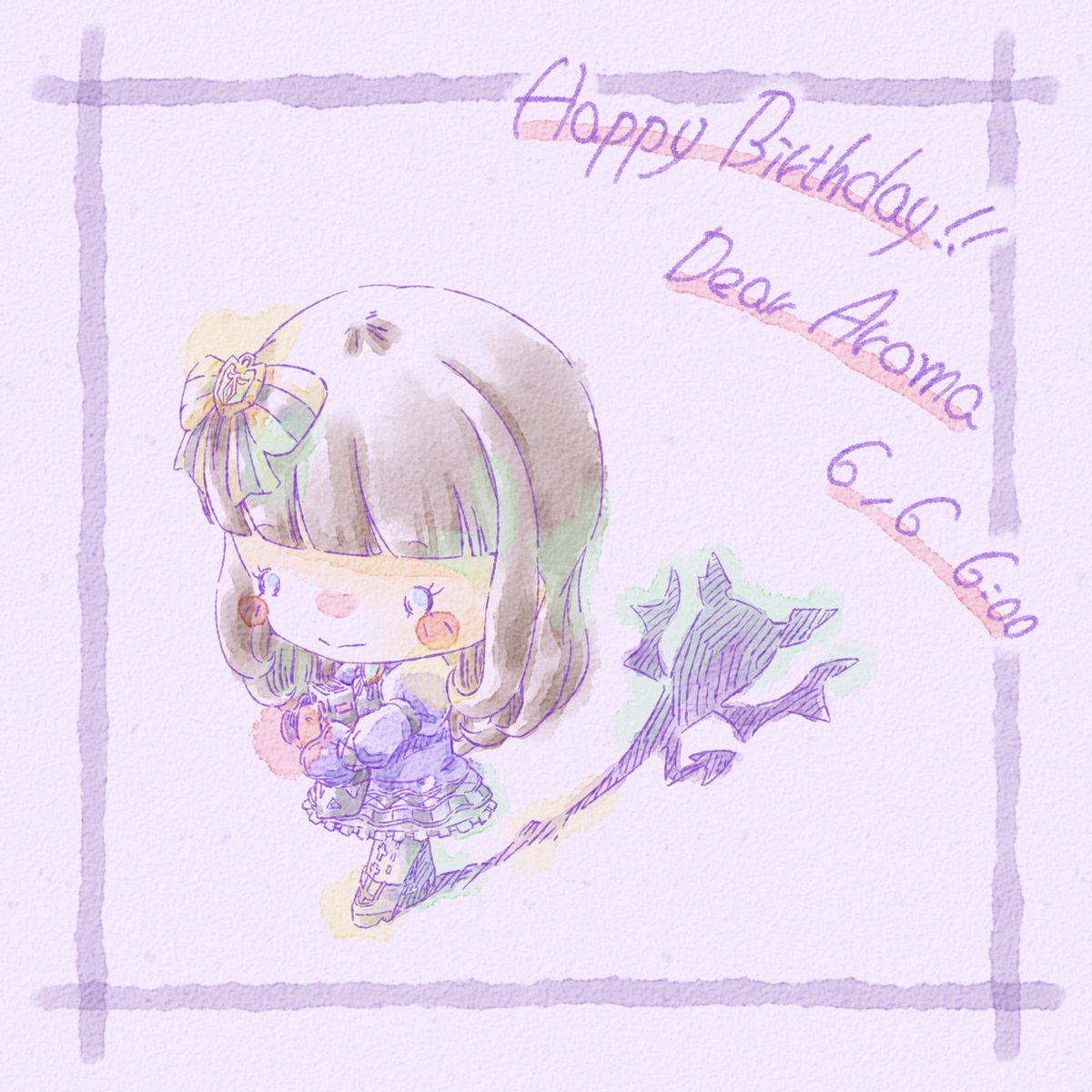 ef74illust's tweet photo. あろまちゃんおたんじょうび！
#黒須あろま #黒須あろま生誕祭 #プリパラ #pripara https://t.co/YN7GFhzPaw