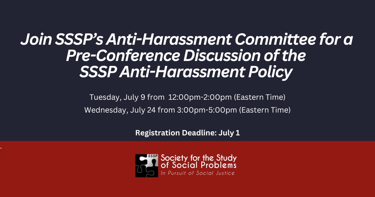 The Society for the Study of Social Problems tweet media